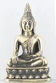 An unconsecrated miniature Buddha amulet - Product name: Buddha Sukhothai; code: A 024; Size: 4 cm; Available color: silver or gold
