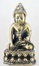 A Thai unconsecrated brass miniature Buddha figurine, small Buddha statue - Product name: Buddha; 3.7 cm; color: silver or gold